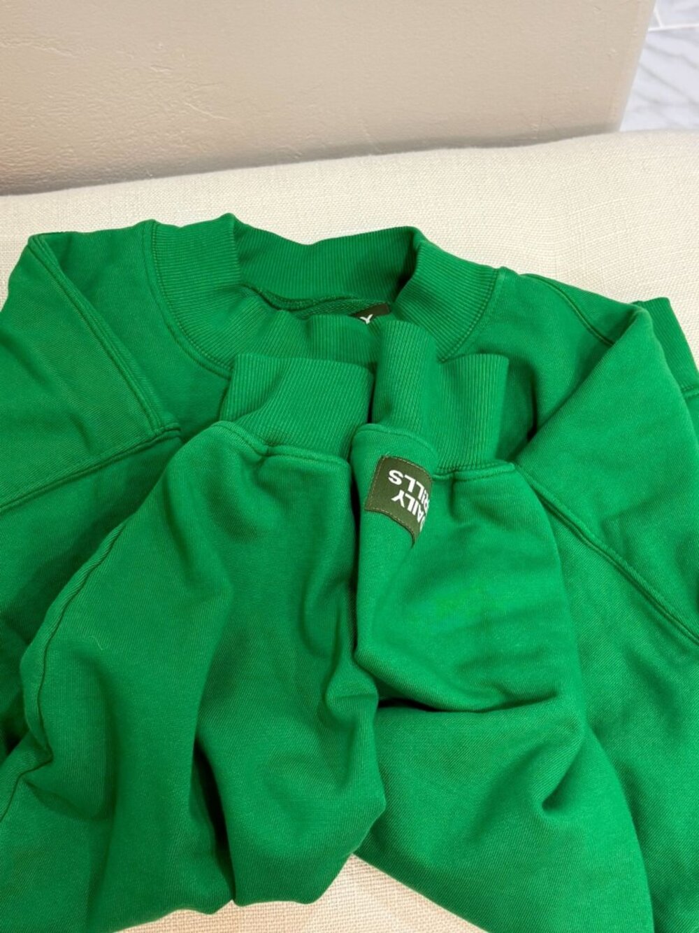 Daily Drills VGUC Vintage Crew & Mini Shorts Set XS/S in Kelly Green - Picture 6 of 9
